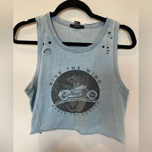 Forever 21 distressed crop top